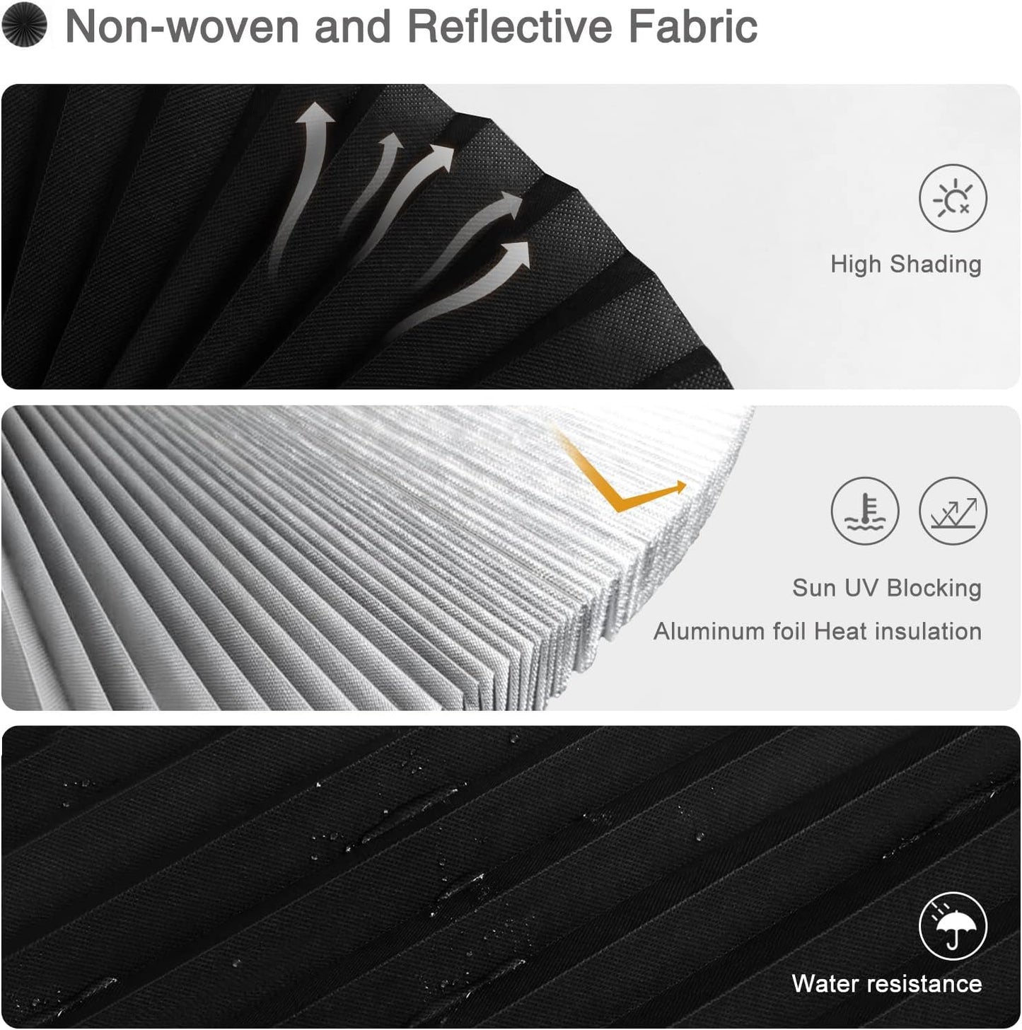 No-Drill Blackout Blinds – Stick-On Temporary Window Shades, Thermal & Cut-to-Size with 2 Clips