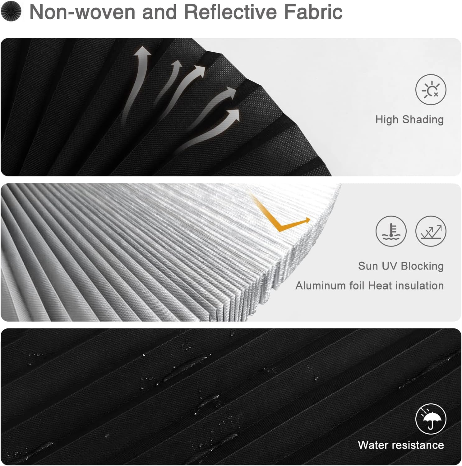 No-Drill Blackout Blinds – Stick-On Temporary Window Shades, Thermal & Cut-to-Size with 2 Clips