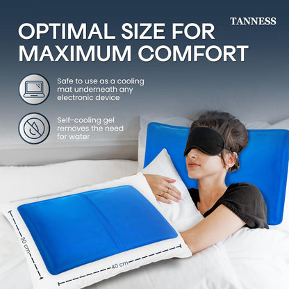 2-Pack Cooling Pillow Mats – Reusable Gel Cooling Pads for Hot Sleepers, Summer Nights & Everyday Use