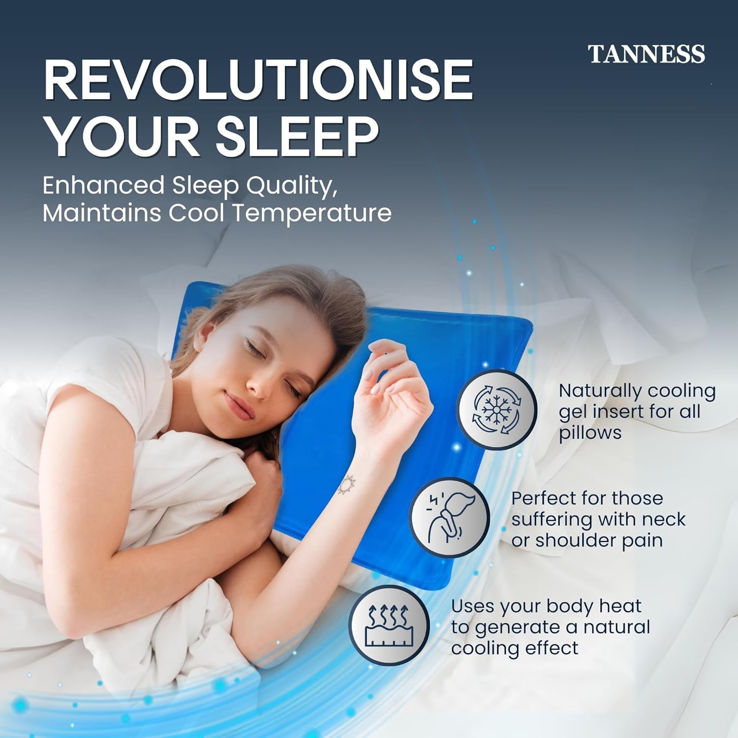 2-Pack Cooling Pillow Mats – Reusable Gel Cooling Pads for Hot Sleepers, Summer Nights & Everyday Use