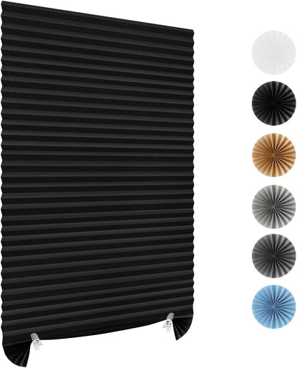 No-Drill Blackout Blinds – Stick-On Temporary Window Shades, Thermal & Cut-to-Size with 2 Clips