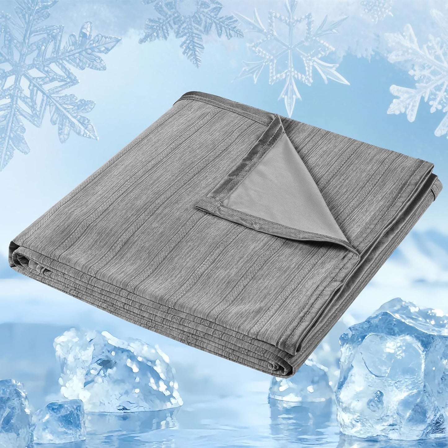 Cooling Blanket 150 × 200 cm – Double-Sided Cooling Fabric, Lightweight & Breathable Summer Blanket for Bed, Sofa & Travel