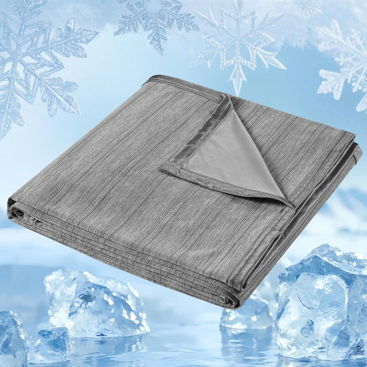 Cooling Blanket 150 × 200 cm – Double-Sided Cooling Fabric, Lightweight & Breathable Summer Blanket for Bed, Sofa & Travel