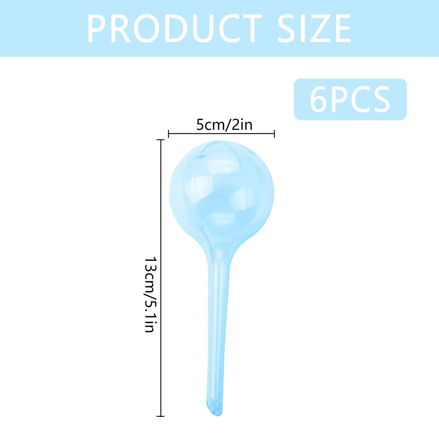 6-Pack Plant Watering Globes – 70 ml Self-Watering System for Indoor & Outdoor Plants
