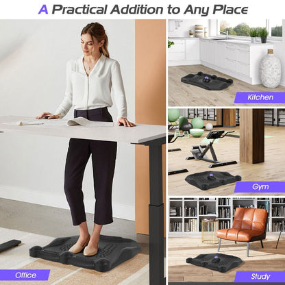 Ergonomic Anti-Fatigue Standing Mat – Foot Massage Roller & Massage Points for Standing Desks, Home & Office