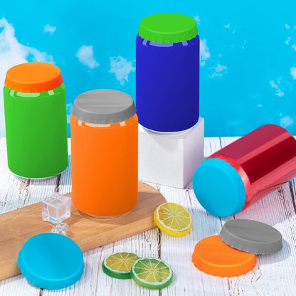 6-Pack Silicone Can Lids – Reusable Drink Covers for Standard Soda, Soft Drink & Beer Cans