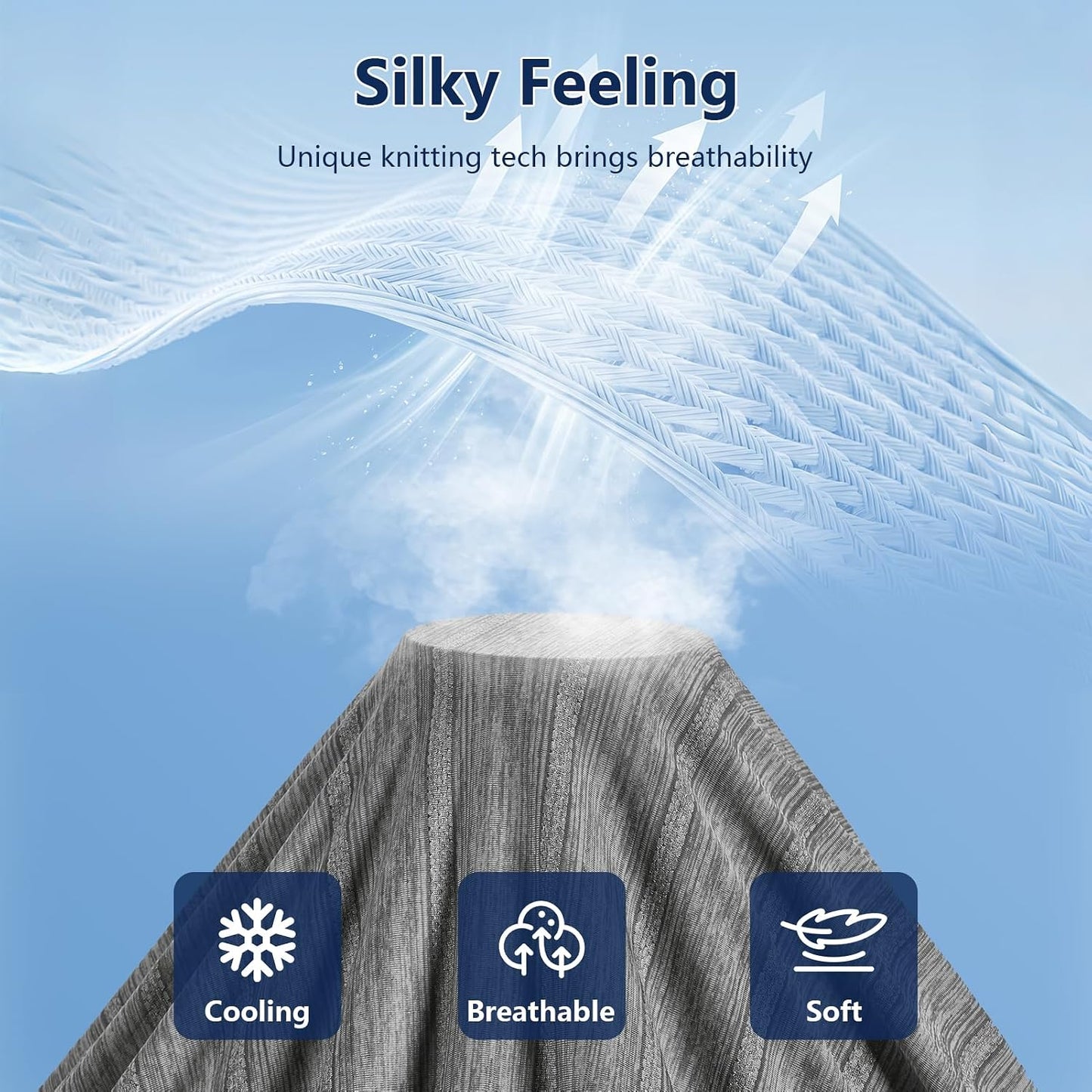 Cooling Blanket 150 × 200 cm – Double-Sided Cooling Fabric, Lightweight & Breathable Summer Blanket for Bed, Sofa & Travel