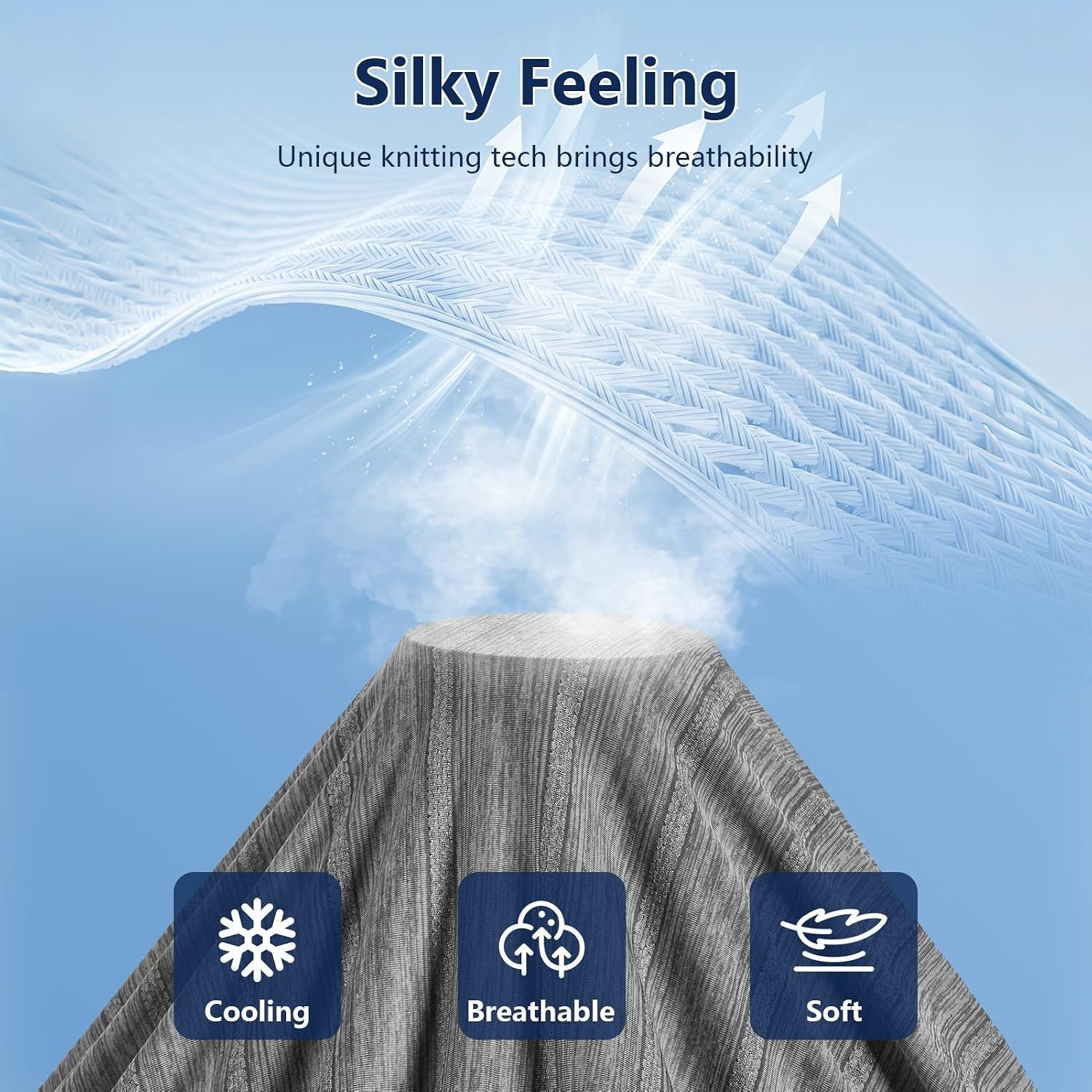 Cooling Blanket 150 × 200 cm – Double-Sided Cooling Fabric, Lightweight & Breathable Summer Blanket for Bed, Sofa & Travel