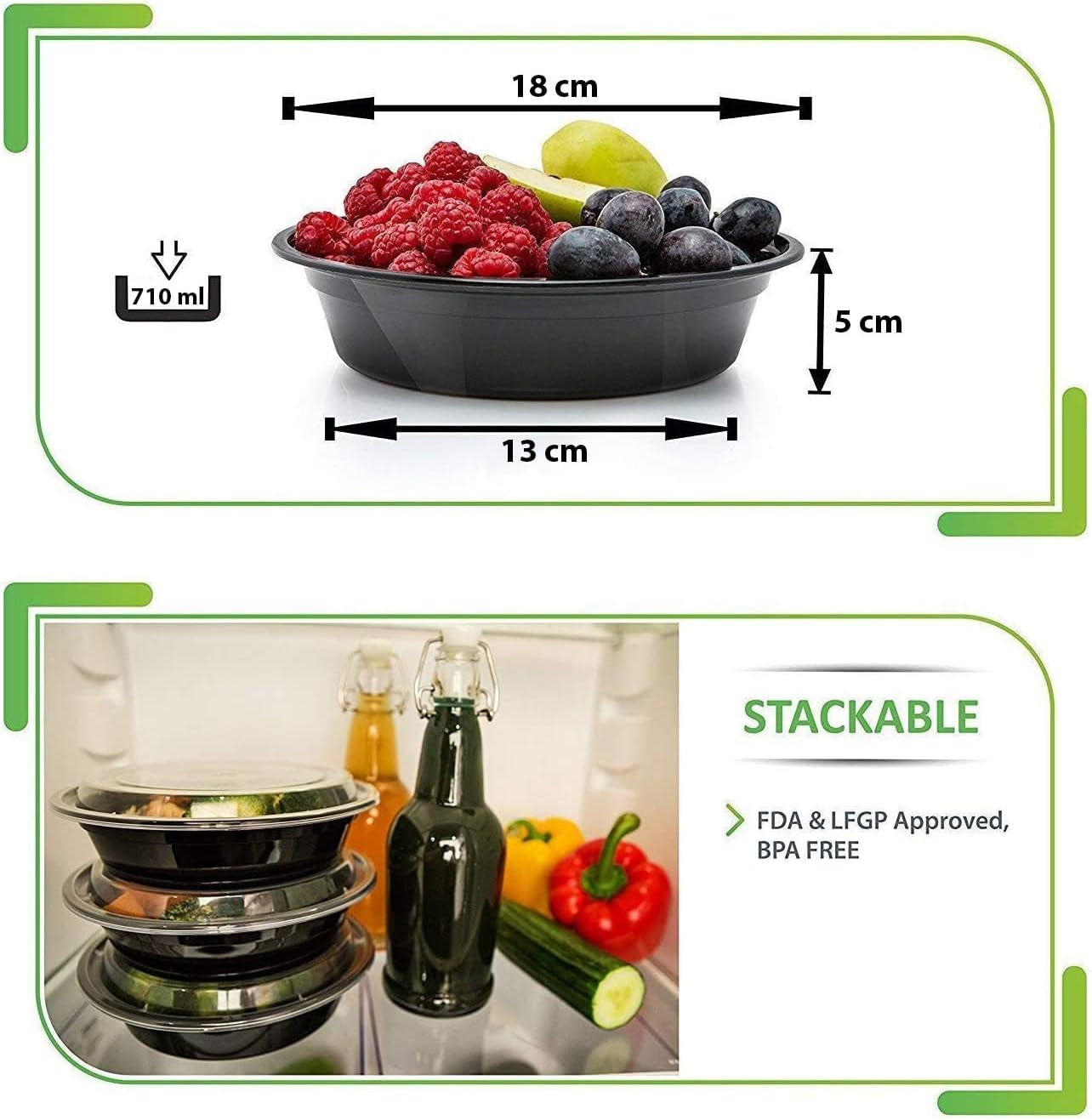 30-Pack Meal Prep Containers – 24 oz Reusable BPA-Free Food Storage Boxes with Airtight Lids, Microwave & Freezer Safe