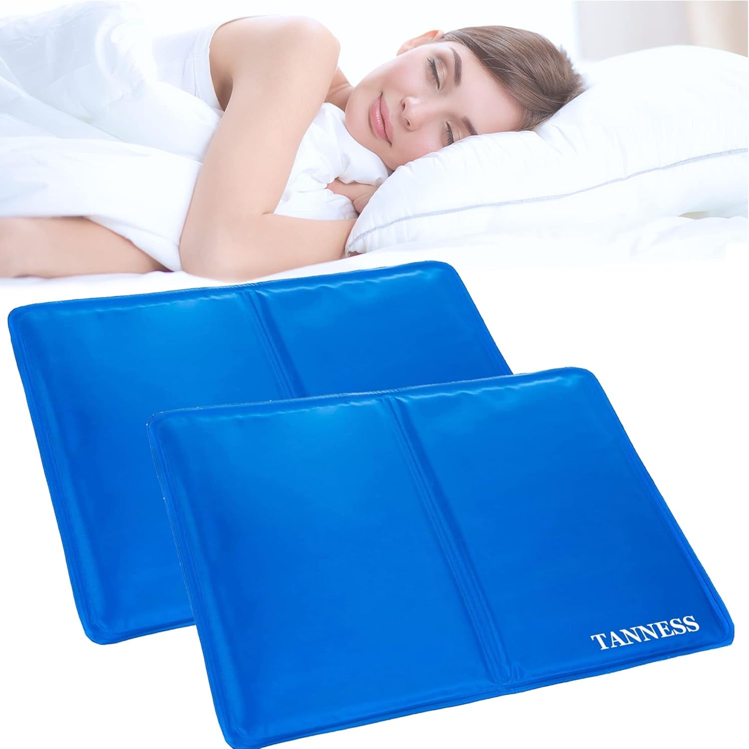 2-Pack Cooling Pillow Mats – Reusable Gel Cooling Pads for Hot Sleepers, Summer Nights & Everyday Use