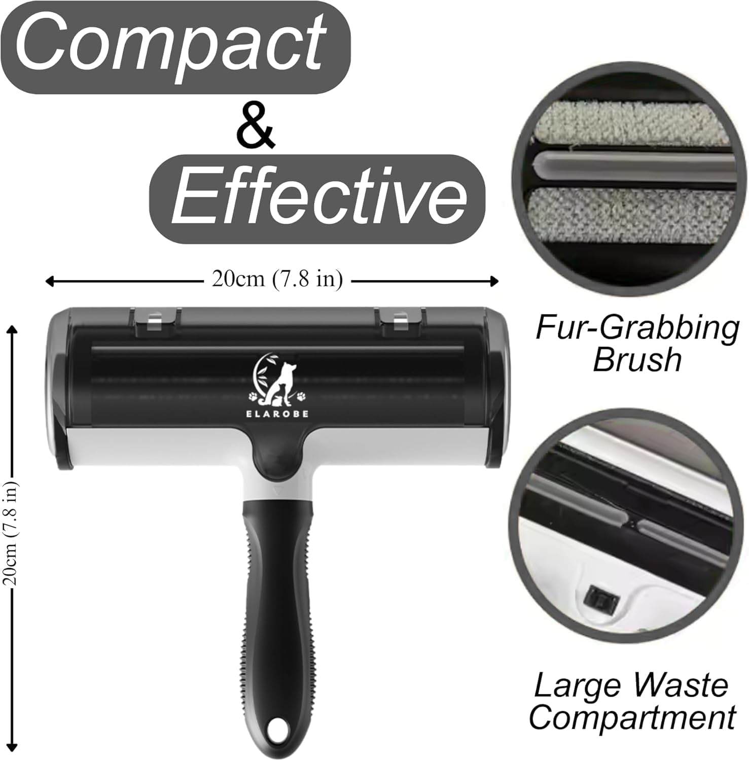 Pet Hair Remover Roller – Reusable Two-Way Dog & Cat Hair Remover for Clothes, Carpets, Sofas & Cars