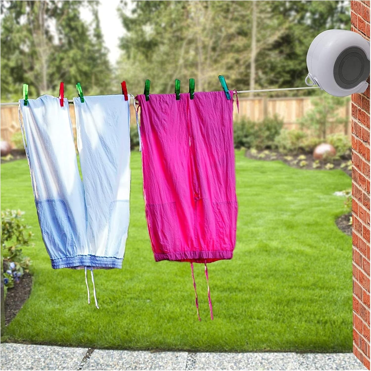 26-Metre Retractable Washing Line – 2 × 13 m Wall-Mounted Clothes Airer for Indoor & Outdoor Use
