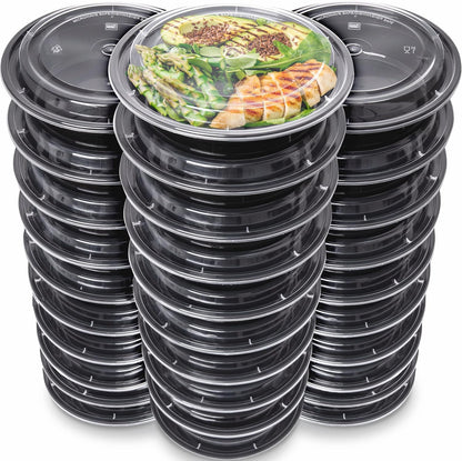 30-Pack Meal Prep Containers – 24 oz Reusable BPA-Free Food Storage Boxes with Airtight Lids, Microwave & Freezer Safe