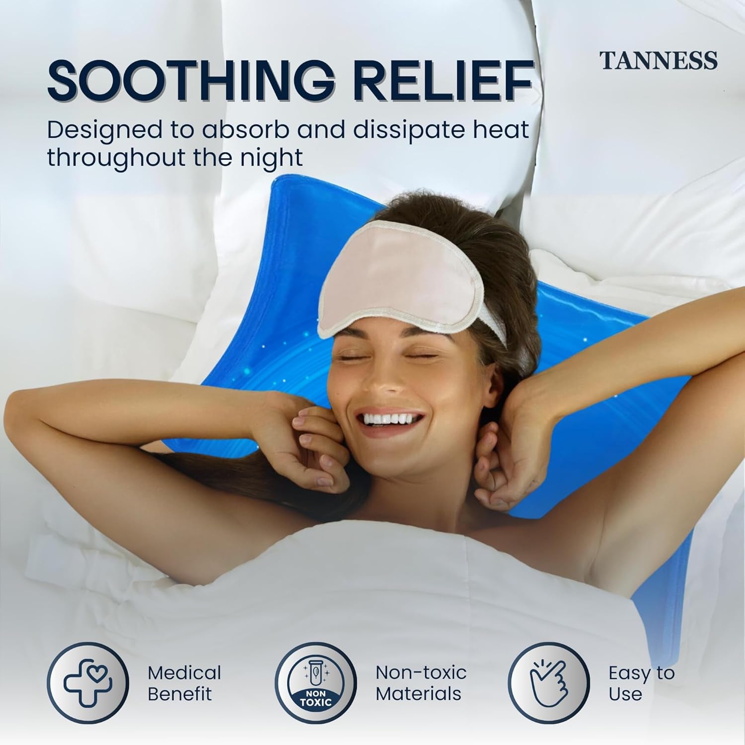 2-Pack Cooling Pillow Mats – Reusable Gel Cooling Pads for Hot Sleepers, Summer Nights & Everyday Use