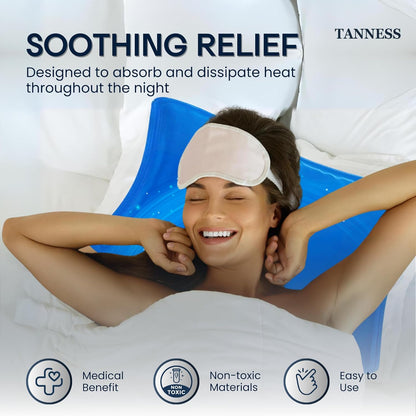 2-Pack Cooling Pillow Mats – Reusable Gel Cooling Pads for Hot Sleepers, Summer Nights & Everyday Use